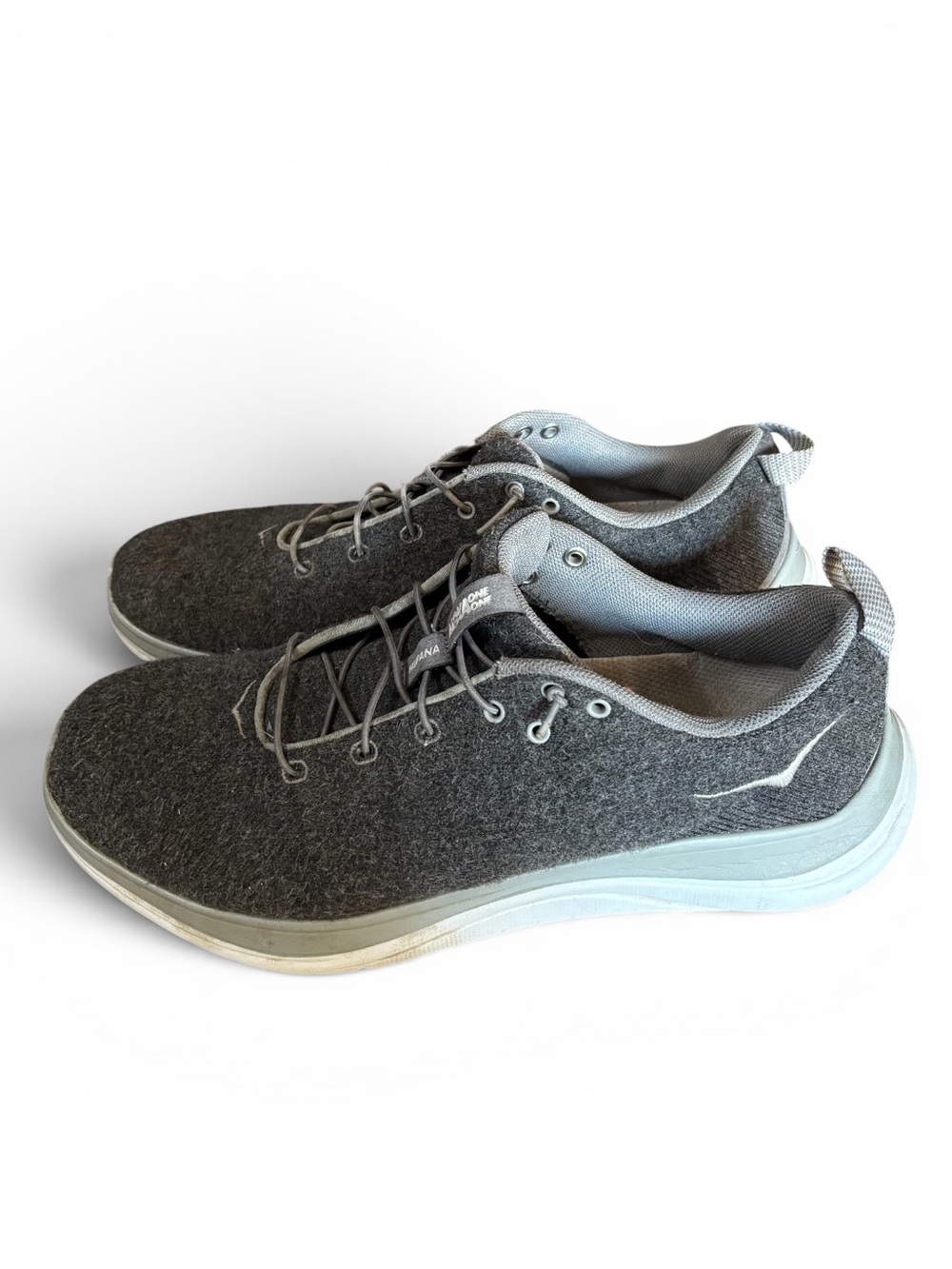 Hoka One Hupana Flow Wool Womens Shoes Size 9, Color: Dark Shadow/Wild Dove